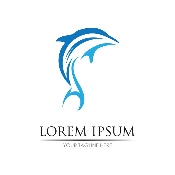 海豚标志模板海豚跳跃标志图片下载