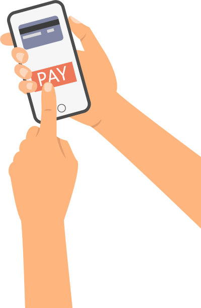 移动支付概念手握手机图片下载