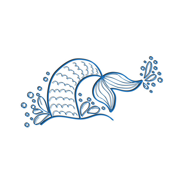 美人鱼尾巴clipart美人鱼尾巴孤立图片下载