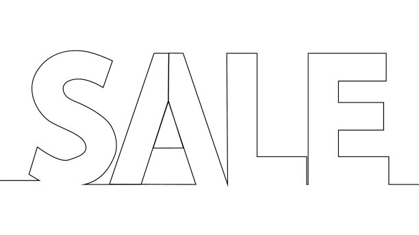 文字销售是用一条线和图片下载