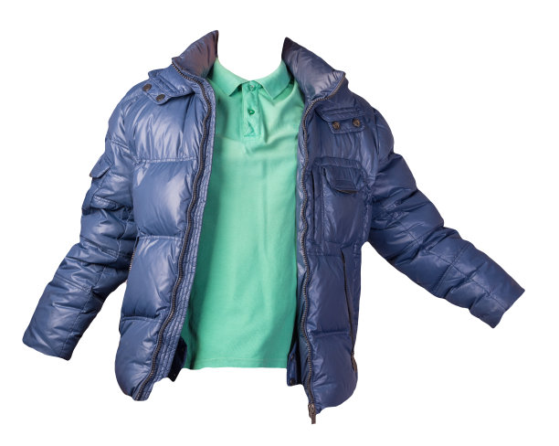 男子t恤和夹克孤立在白色背景。休闲装图片下载