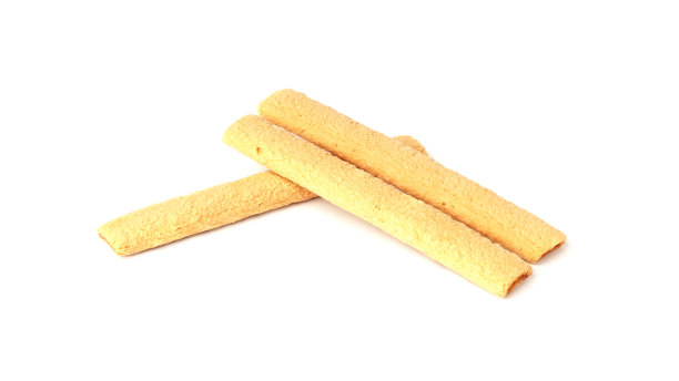 竹制曲奇孤立在白色背景上。脆棒图片下载