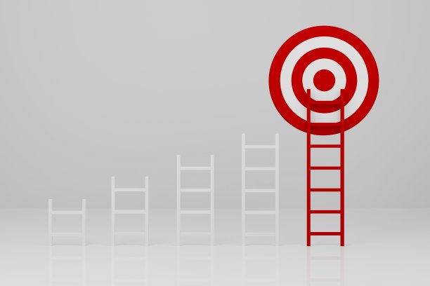 从人群中脱颖而出，思考不同的创意概念。成长中最长的红色阶梯，成长中要志存高远，目标远大。三维演示图片下载