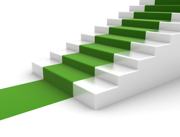 绿色楼梯地毯图片下载