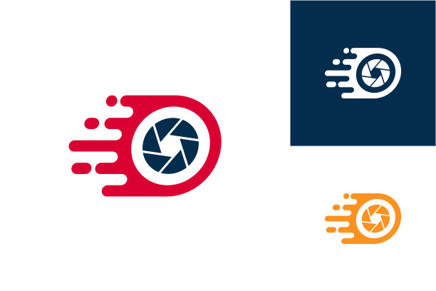 快速相机标志模板设计矢量，徽章，设计概念，创意符号，图标图片下载