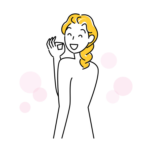 皮肤护理可爱女人插画矢量图：背部痘痘痊愈图片下载