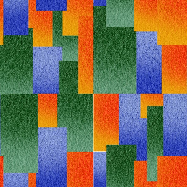 手绘抽象现代几何彩色无缝图案。用于设计，卡片，邀请，海报，印刷，纺织，广告图片下载