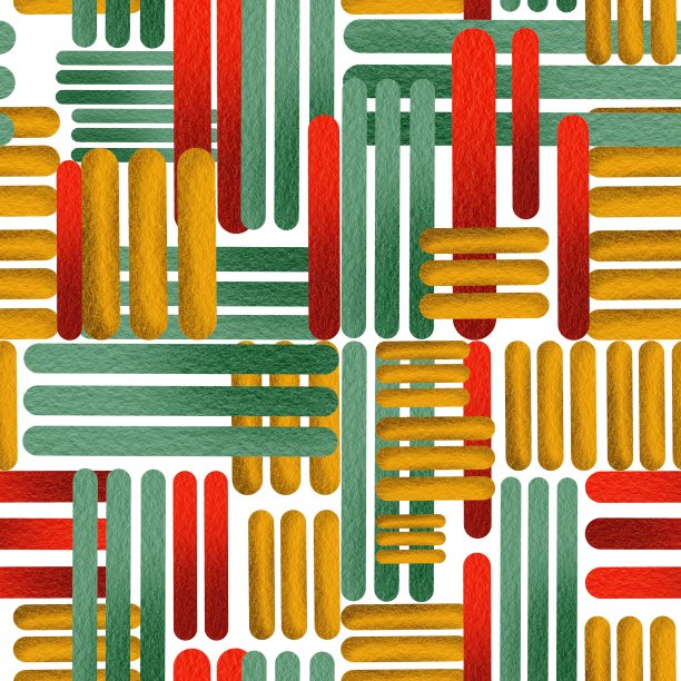 手绘抽象现代线条几何色彩无缝图案。用于设计，卡片，邀请，海报，印刷，纺织，广告图片下载