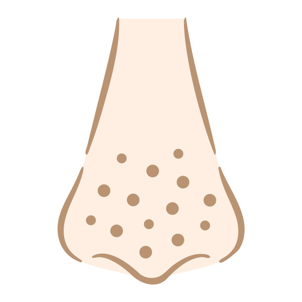 一个带鼻子的黑头的插图，手绘风格图片下载