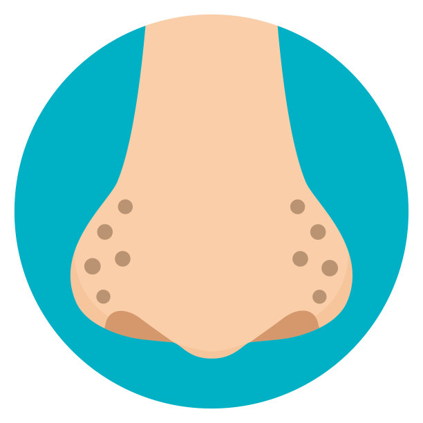 一个小鼻子黑头的插图图片下载