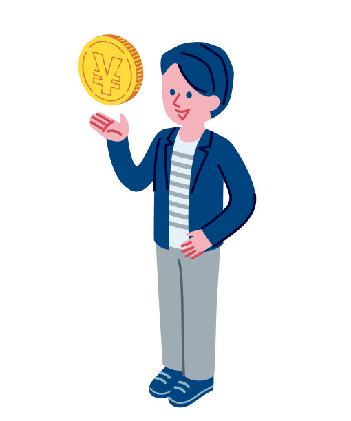 硬币和人的插图图片下载