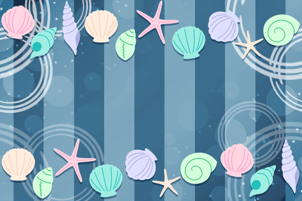 贝壳和涟漪图片下载