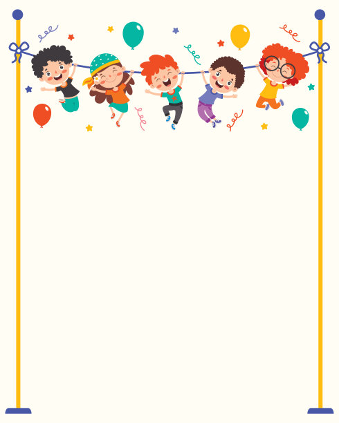 快乐人物荡秋千的卡通画图片下载