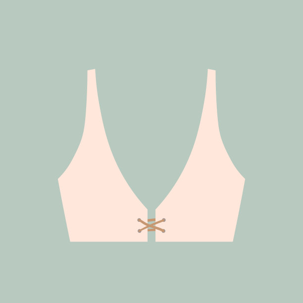 可爱的米色女性胸罩。时尚的胸衣文胸图标。女性内衣元素。女性符号，模板现代设计的邀请，海报，卡片，织物。性感的布的概念。矢量图图片下载