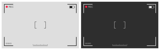 相机的取景器。摄像机屏幕。照片相机显示。矢量图图片下载