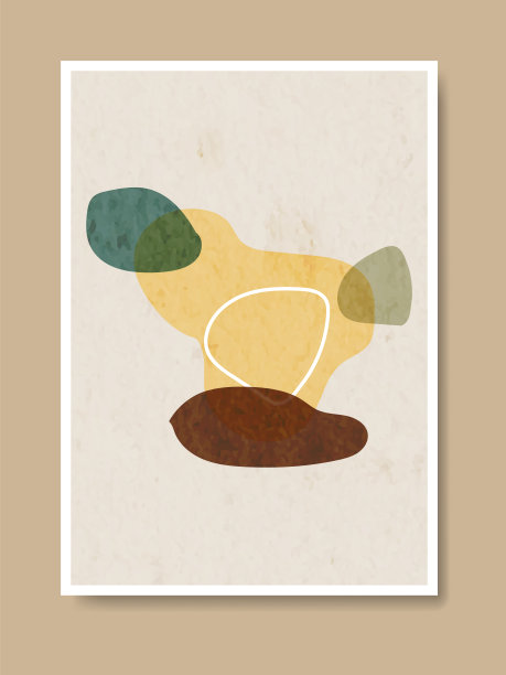 简单的最小手绘艺术背景。设计用于墙面装饰、明信片、海报或宣传册图片下载