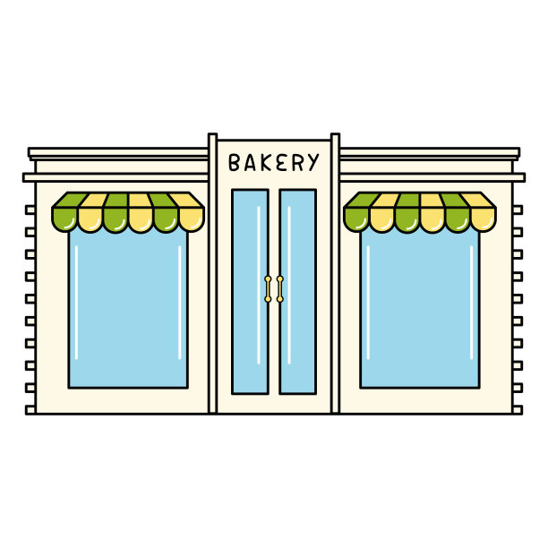 孤立的商店建筑图标面包店商店图片下载