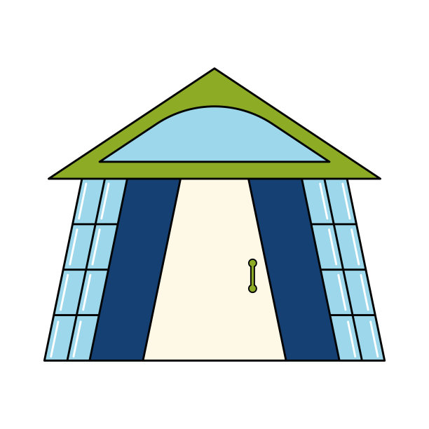 孤立的城市商店建筑图标图片下载