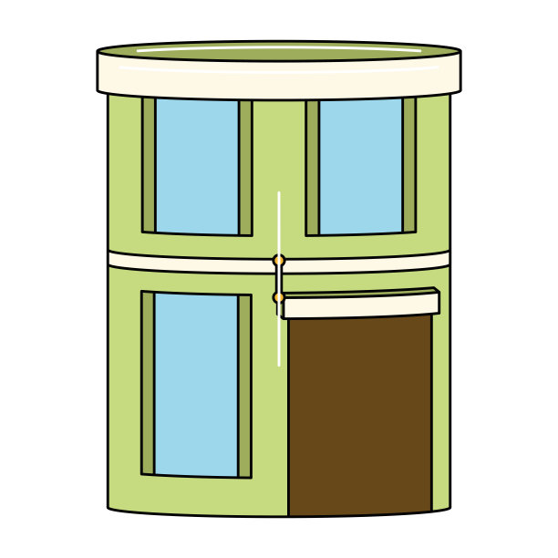 孤立的城市商店建筑图标图片下载