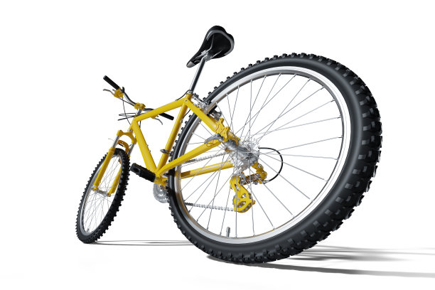 山地车孤立的白色背景图片下载