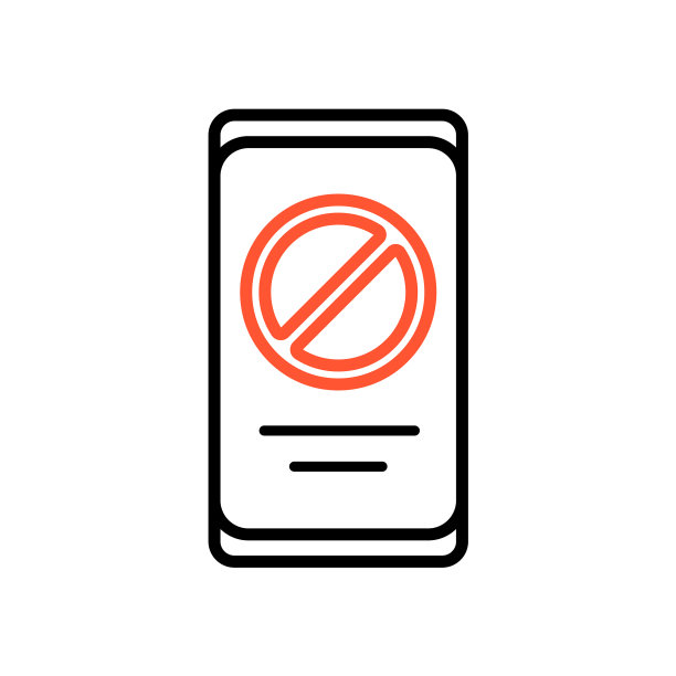 智能手机屏幕图标上的禁止标志图片下载