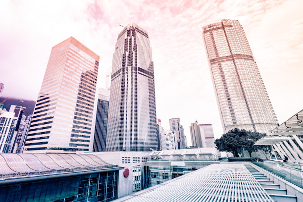 香港城市的高层办公大楼图片下载