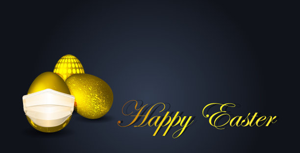 装饰金蛋在医疗面具快乐图片下载