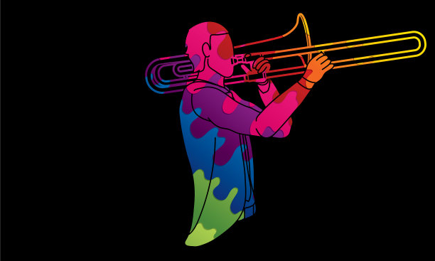 长号音乐家管弦乐队乐器图形图片下载