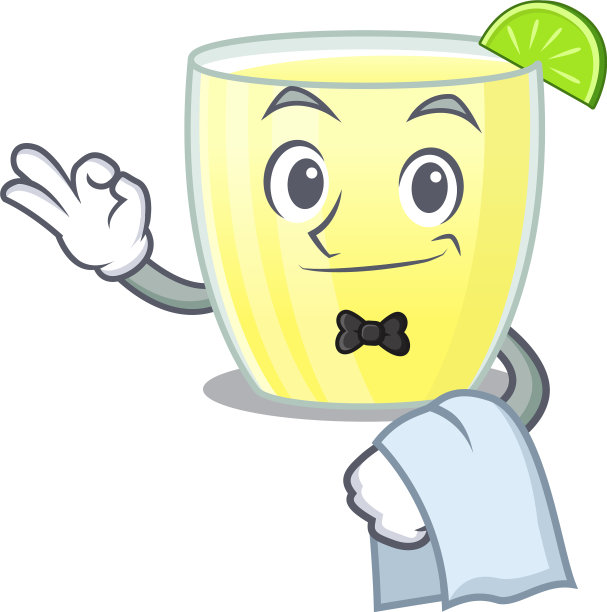 一个卡通图片代基里鸡尾酒侍者图片下载