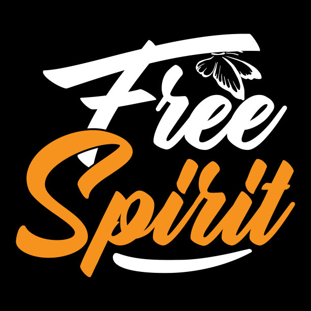 自由精神时尚t恤设计图片下载