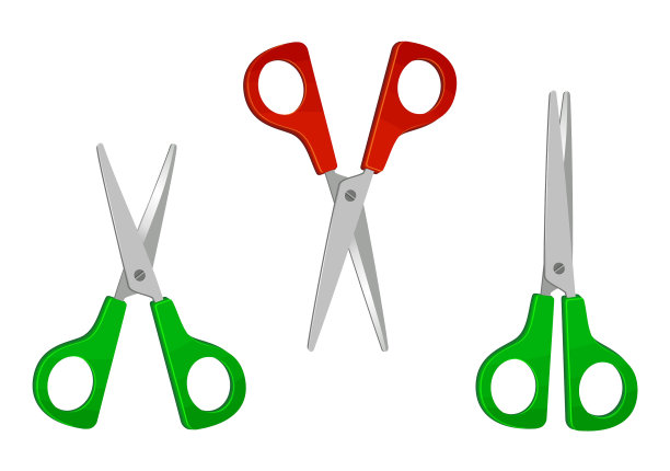 设置红色和绿色剪子图标为打开和图片下载