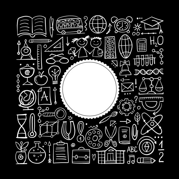 回到学校图标设置艺术背景为您图片下载