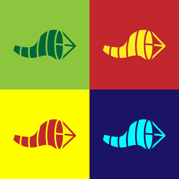 波普艺术锥气象学风向标志图片下载