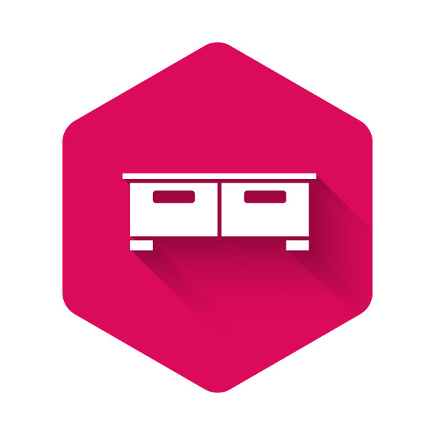 白色衣柜抽屉图标孤立与长图片下载