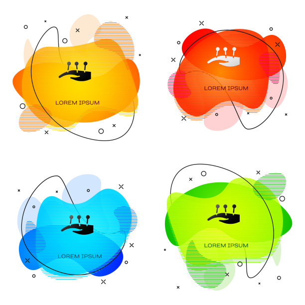 黑色针灸疗法手上的图标图片下载