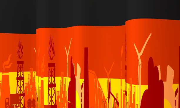 能量和电源图标作为纹理在波浪表面图片下载