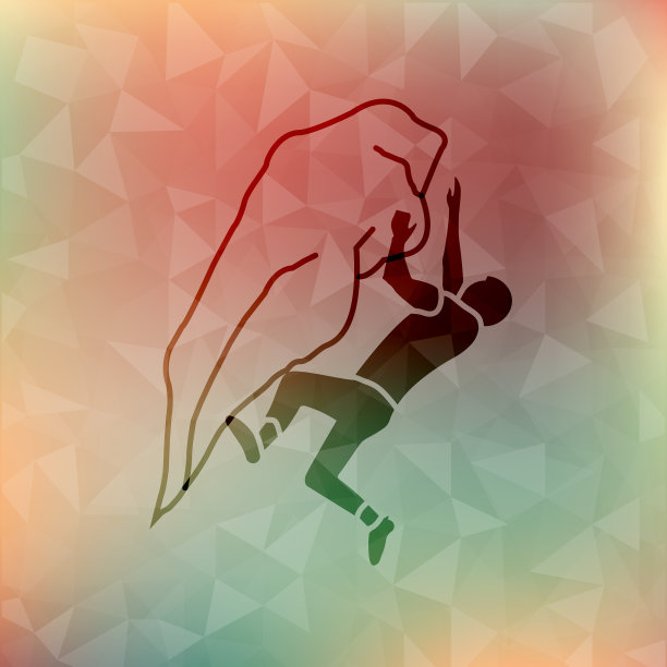 轮廓的登山者图片下载