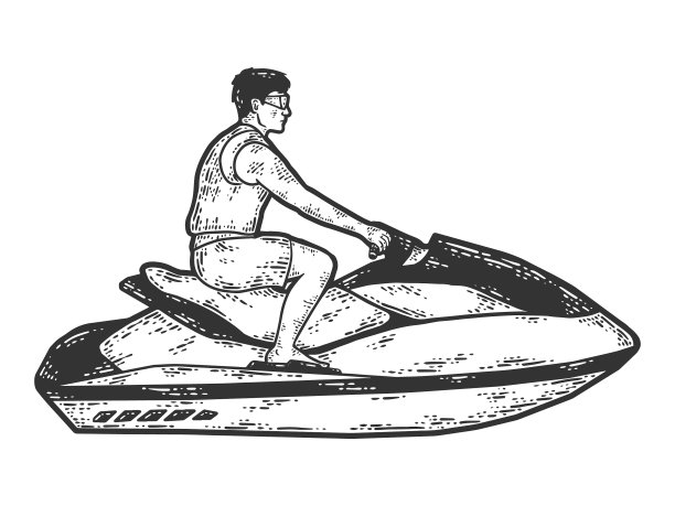 人在个人船舶素描刮板图片下载