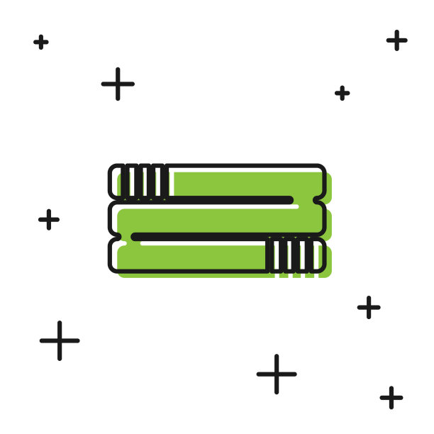 黑色毛巾堆栈图标隔离在白色图片下载