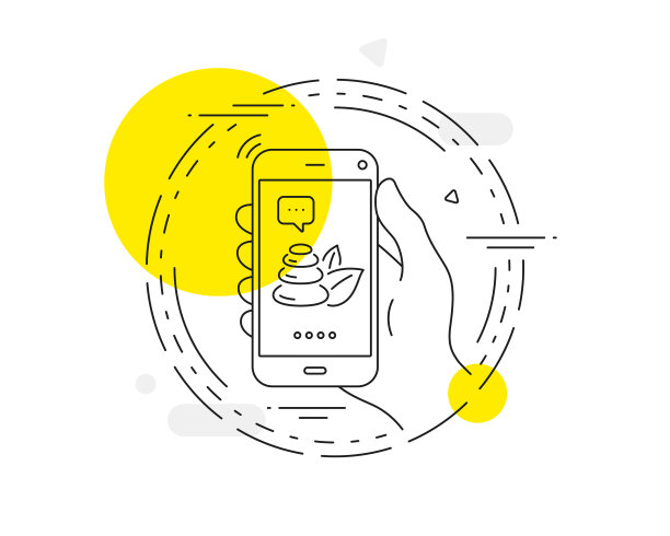 温泉石头线条图标浴度假村标志酒店图片下载