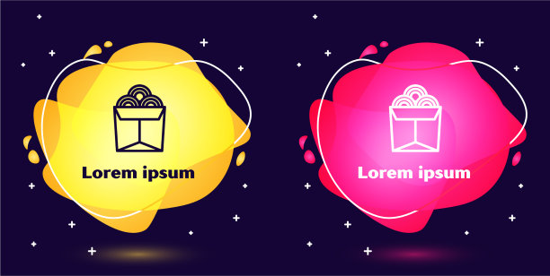 盒装亚洲面条和筷子图片下载