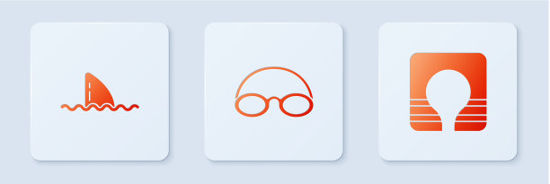 在海浪中放置眼镜和鱼翅图片下载