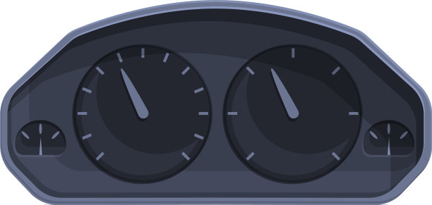 经典汽车仪表盘图标卡通风格图片下载