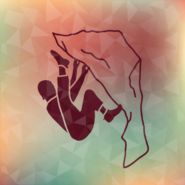 登山者在岩石上剪影图片下载