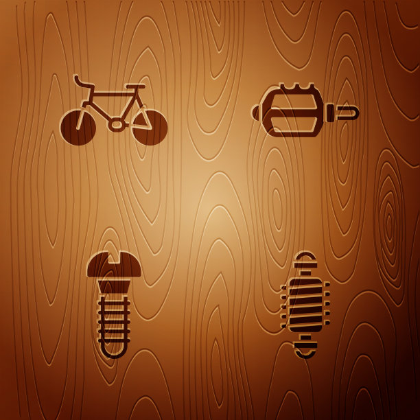 设置自行车悬挂金属螺丝和踏板图片下载