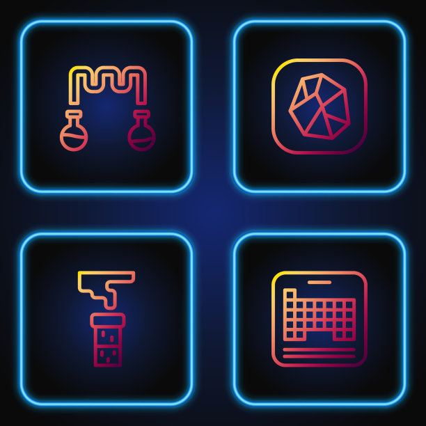 生产线周期表试管和烧瓶图片下载