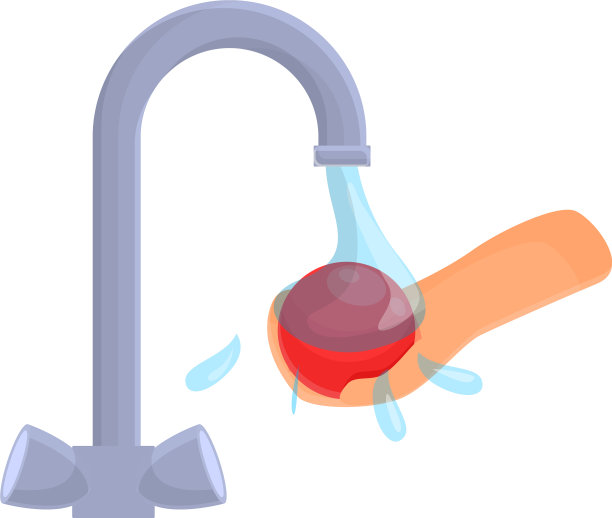 洗水果图标卡通风格图片下载