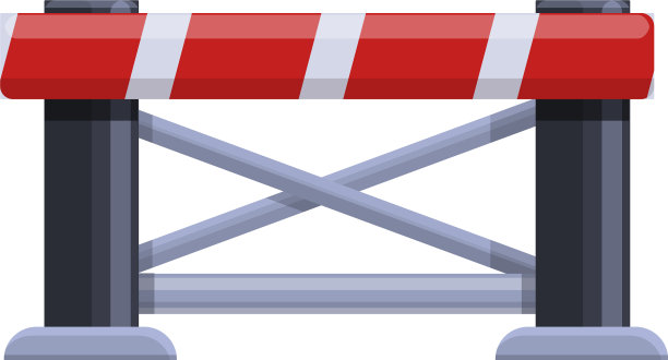 铁路护栏门图标卡通风格图片下载