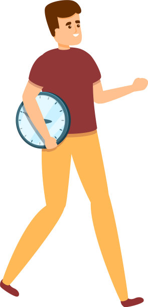 个人时间管理图标卡通风格图片下载