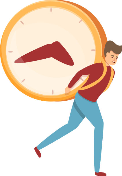 学校时间管理图标卡通风格图片下载